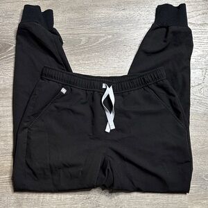 Figs Black Jogger Scrub Pants Small Short Petite